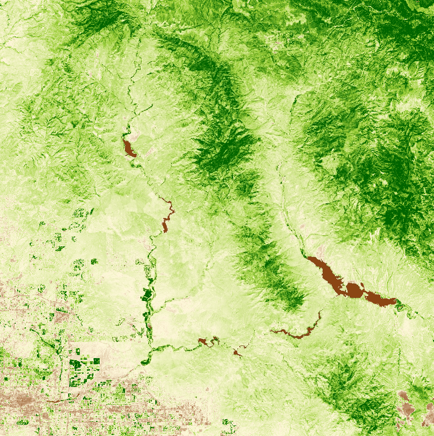 SAVI — Soil-Adjusted Vegetation Index satellite composite